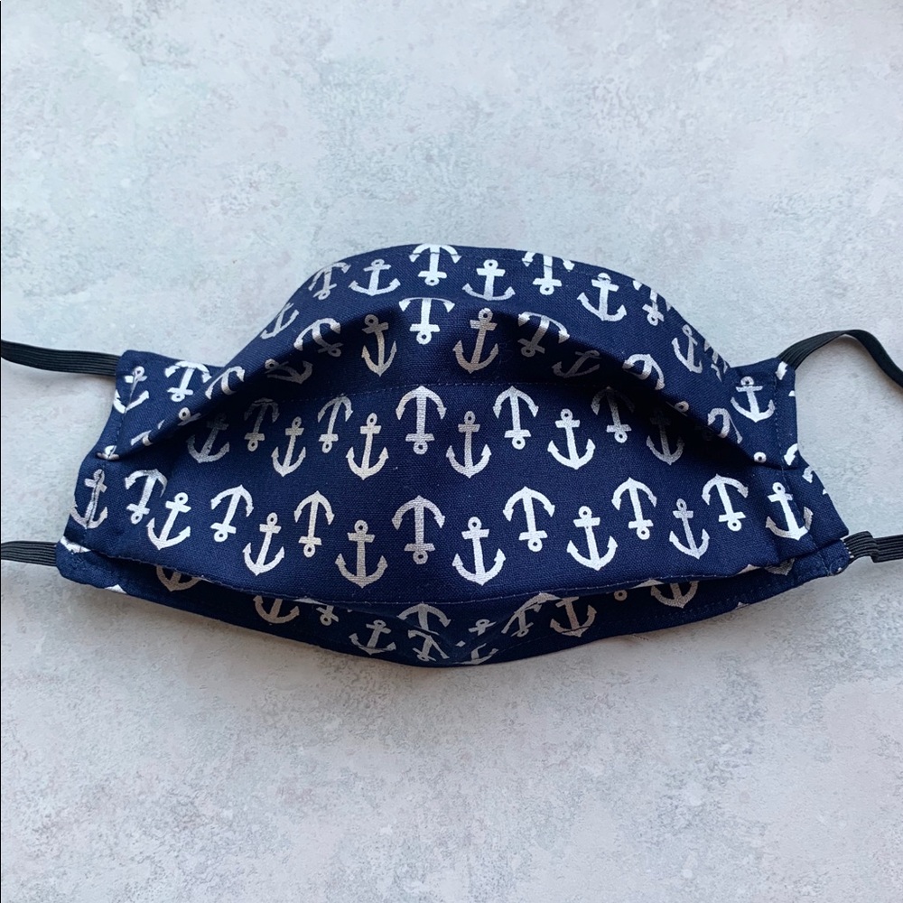 blue anchors face mask (adult & kids)